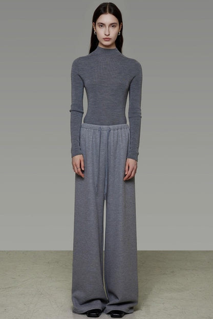 Drawstring Wide-Leg Pants