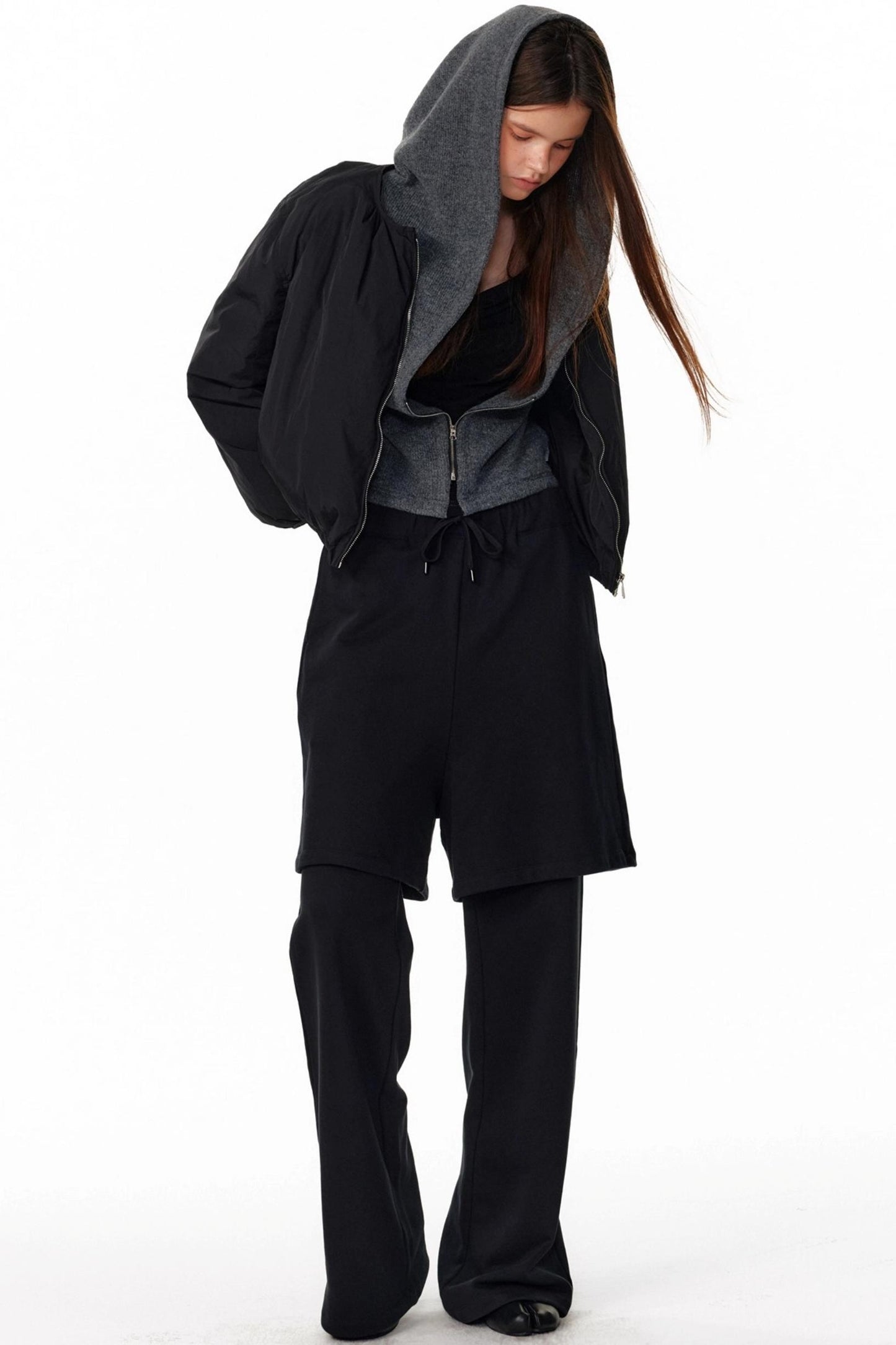 Vintage Hooded Knit Cardigan Top