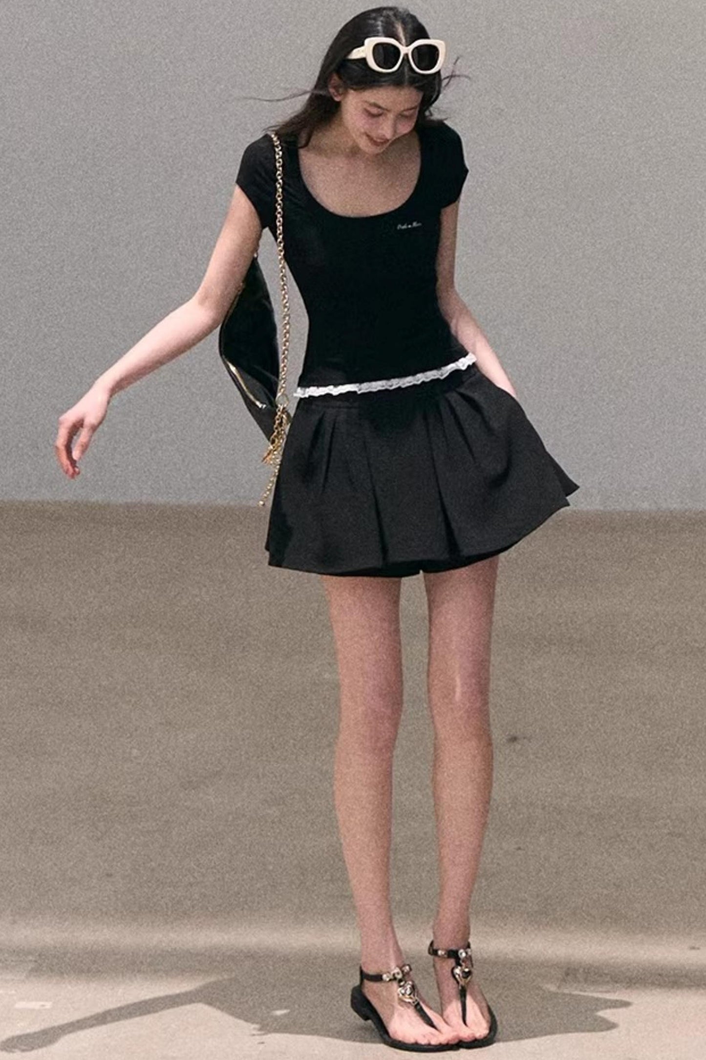 Lace Bohemian Short-Sleeve T-Shirt