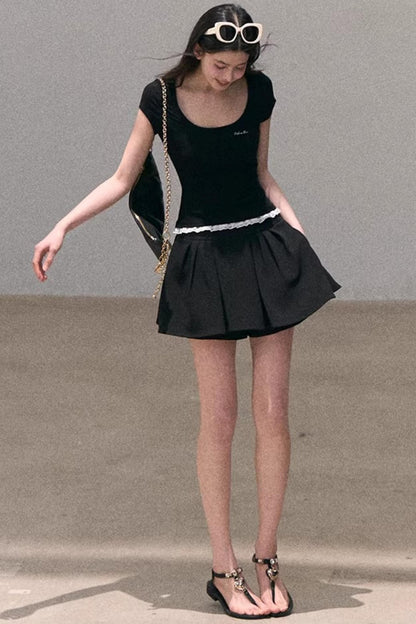 Lace Bohemian Short-Sleeve T-Shirt