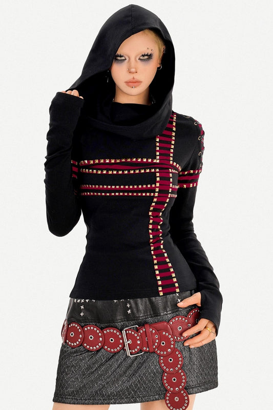 Dark Punk Hooded Top