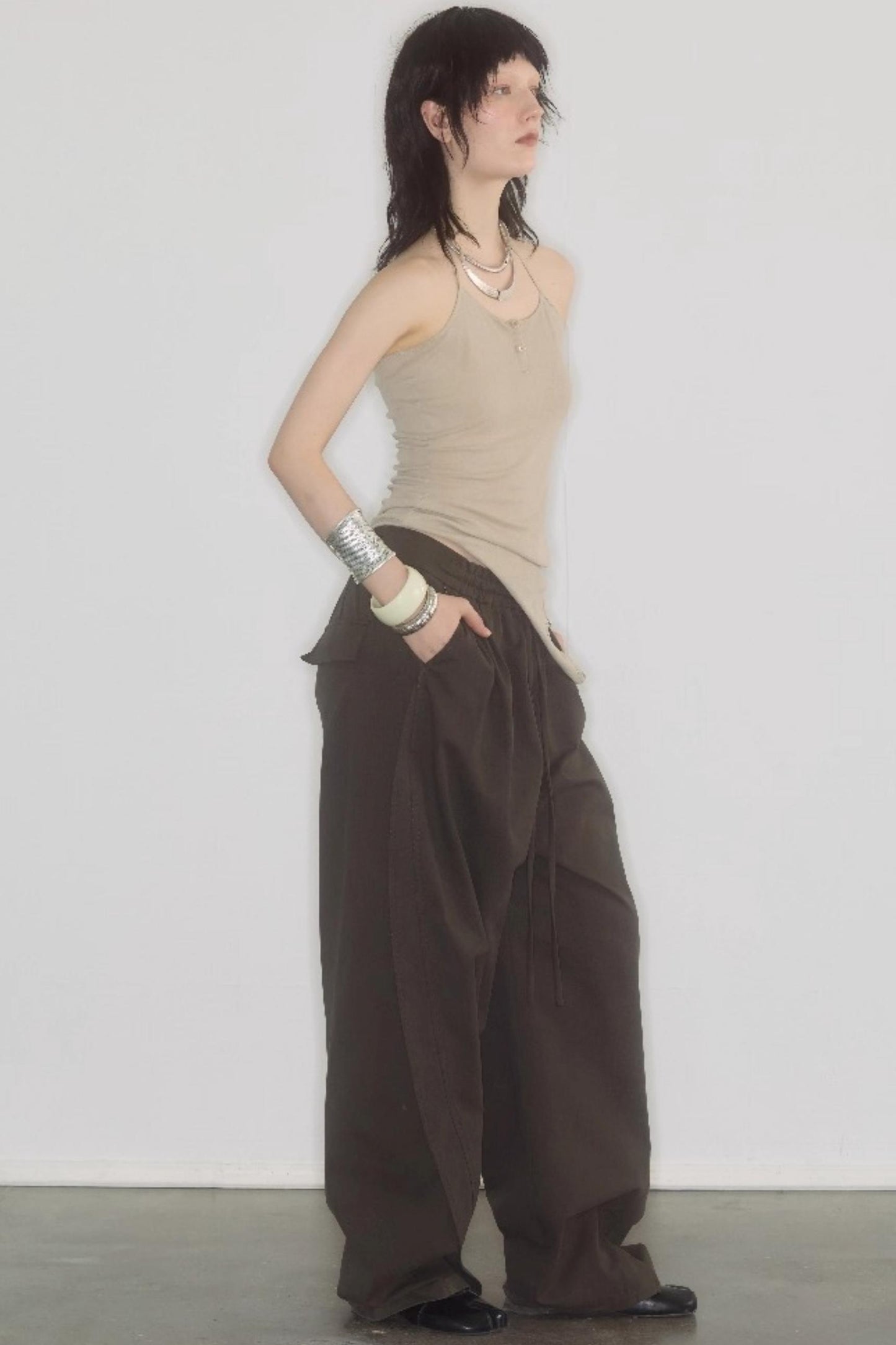 Breathable Layered Halter Neck Top