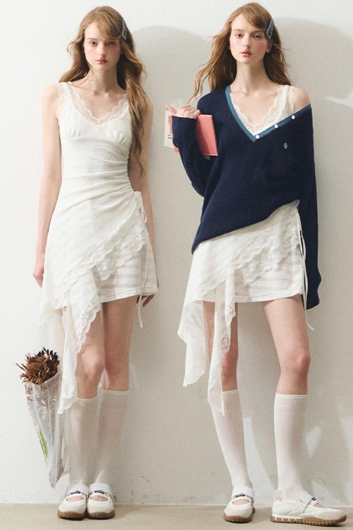 French Mint Sweater Touch Sundress Set-Up