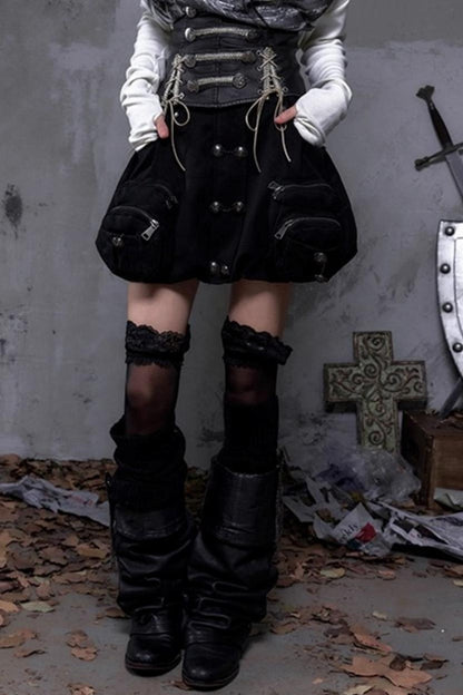 Court Street Leather Skirt