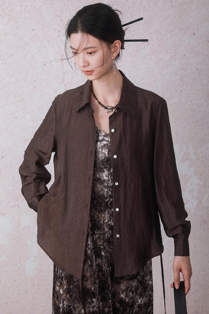 Chestnut Tie-Dye Slip Dress