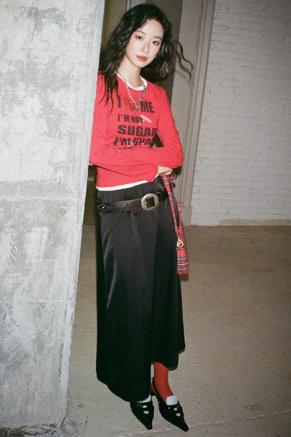 Slim Fit Long-Sleeve Striped Top