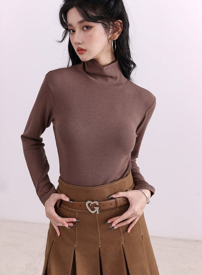 High-neck base layer top