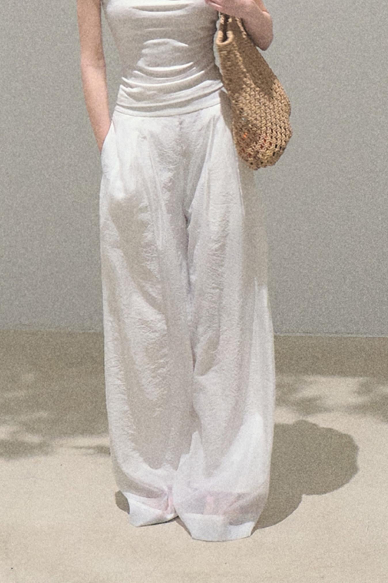 Pearlescent Wide Leg Trousers