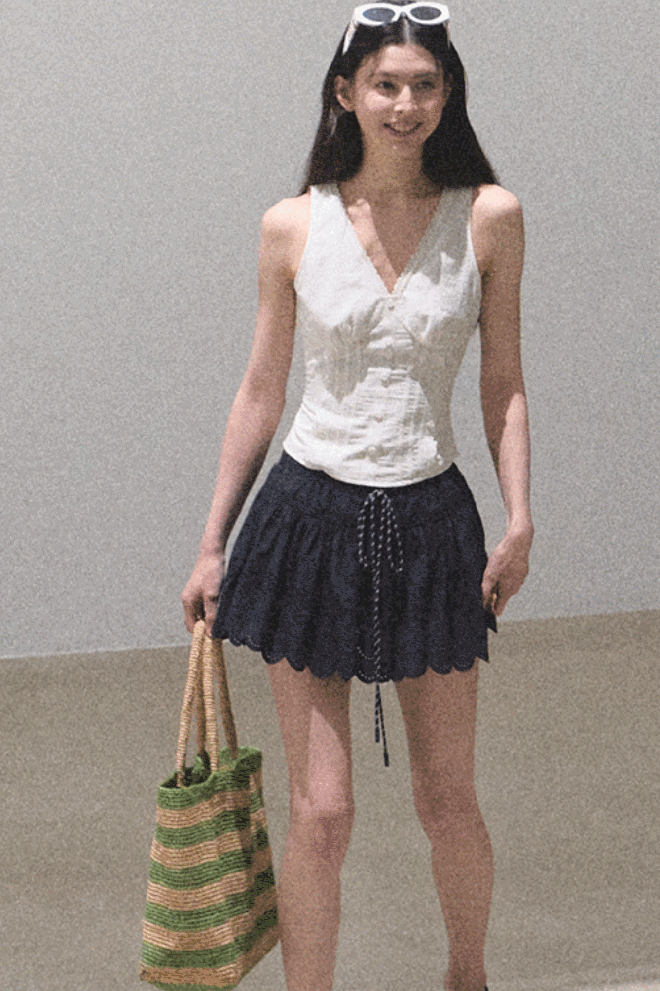 Lime Delight Bohemian Peplum Skirt