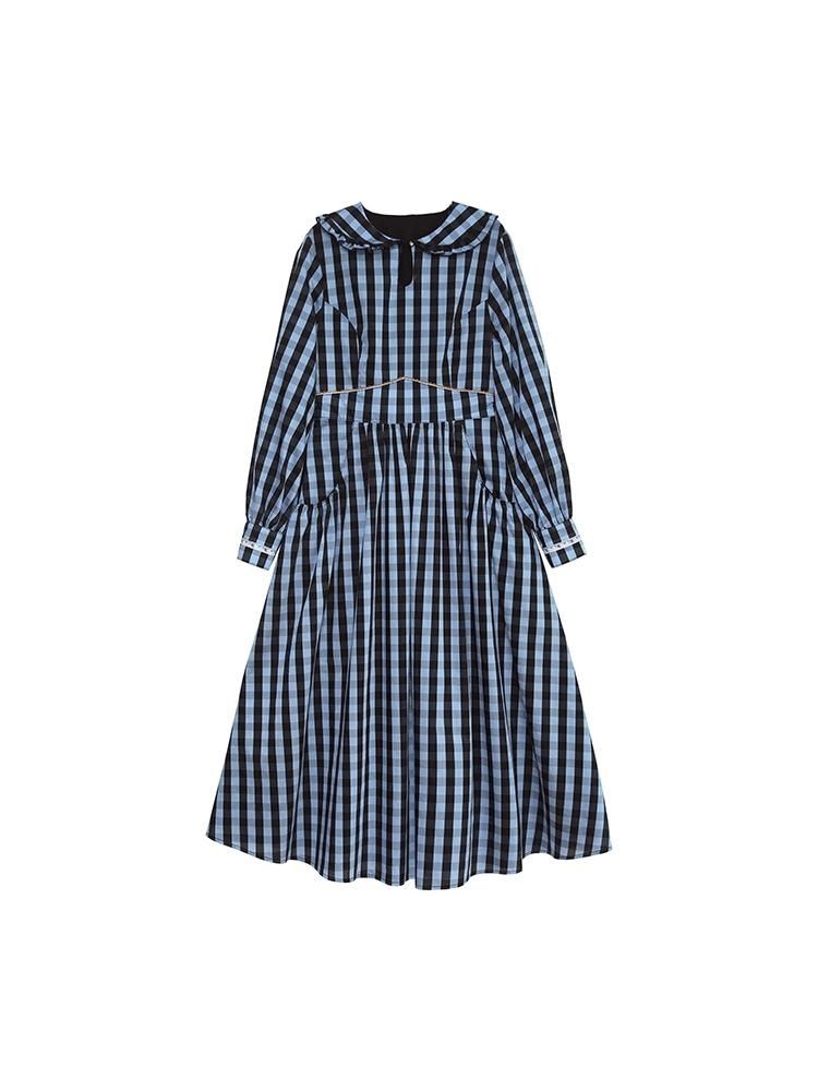 Blue and Black Checkered Dresses