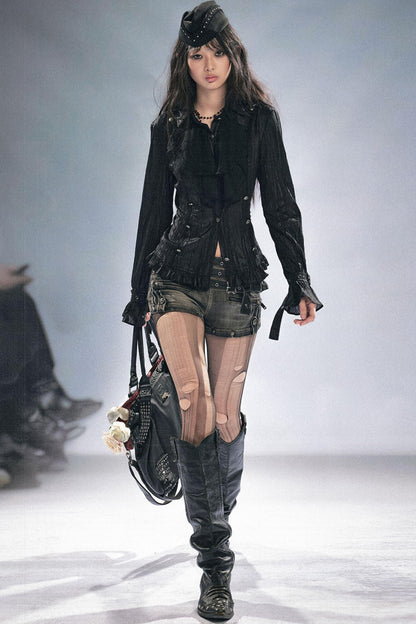 Undercurrent Romantic Ruffled Shirt