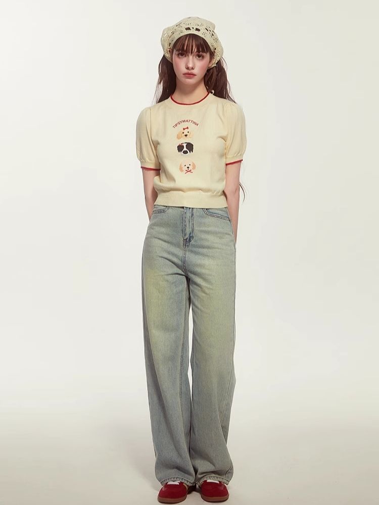 Apron wide-legged pants