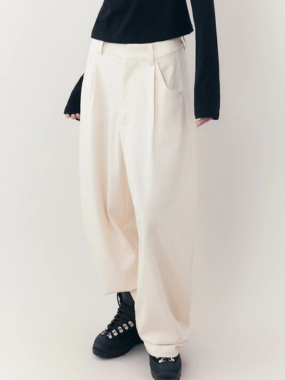 Loose Lazy Cocoon Straight Wide Leg Casual Pants