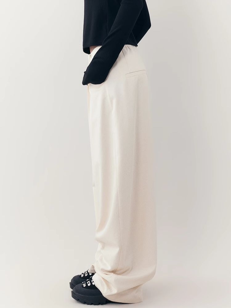 Loose Lazy Cocoon Straight Wide Leg Casual Pants