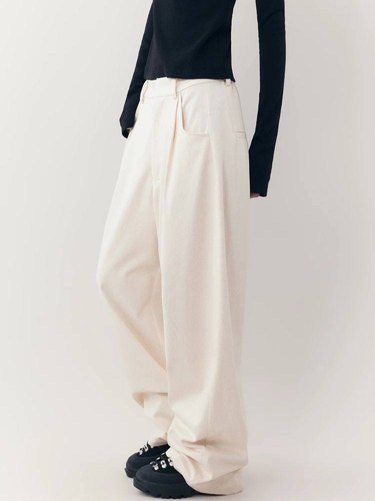 Loose Lazy Cocoon Straight Wide Leg Casual Pants