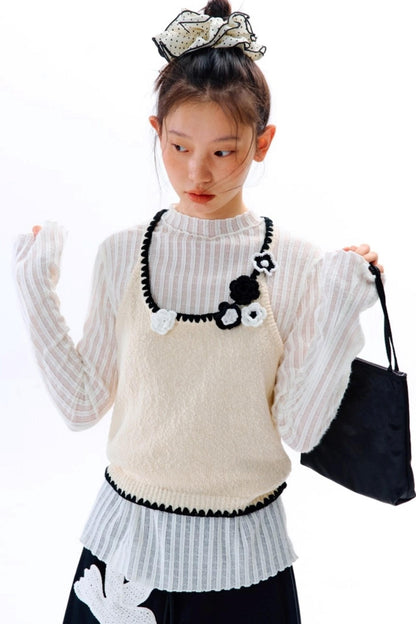 Pounding Stamen Knitted Camisole Top