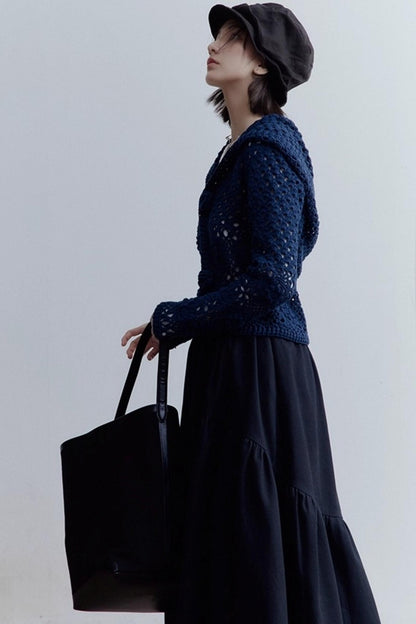 Midnight Rose Knitted Cardigan