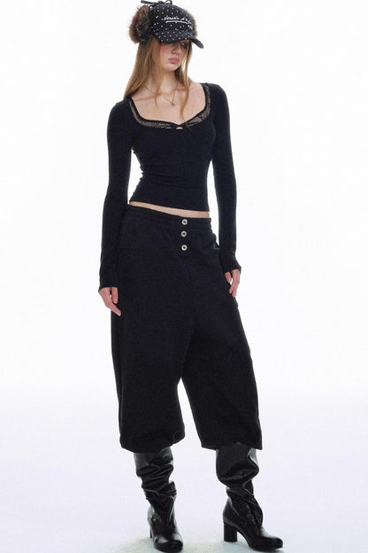 Twisted Lace Knit Top