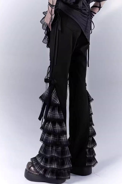 Century Plaid Lace Pants