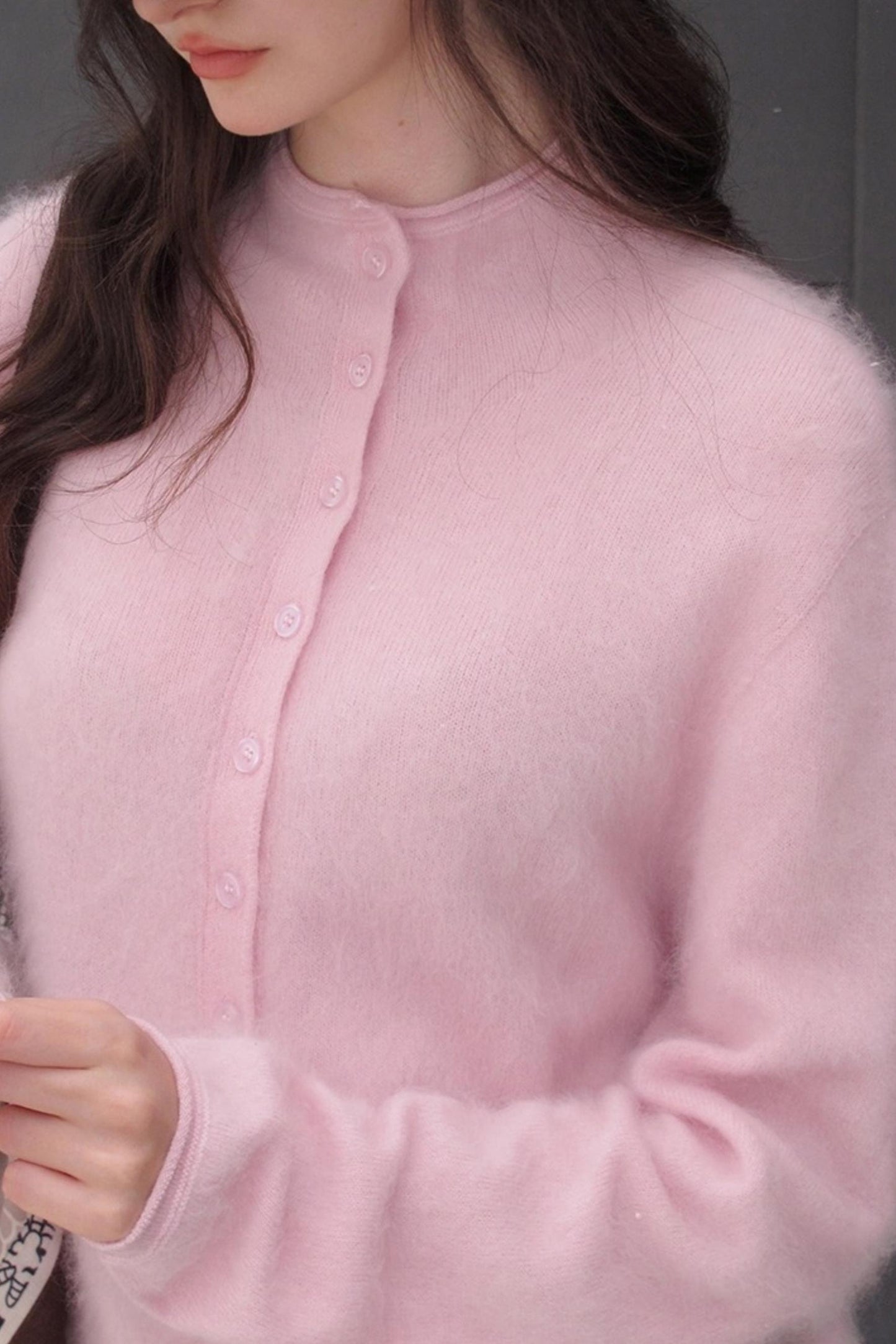 Elf White Wool Cashmere Cardigan Set-Up