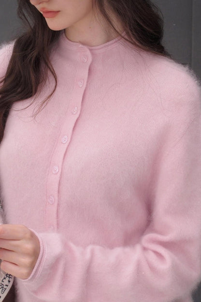 Elf White Wool Cashmere Cardigan Set-Up