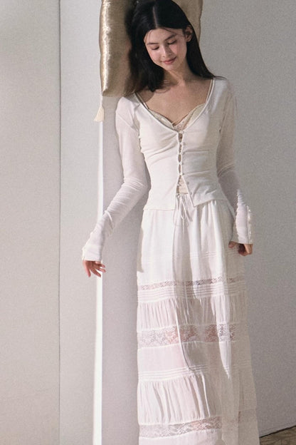 Bohemian Cotton Lace Skirt