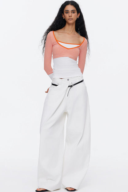 Asymmetrische Taillenjeans