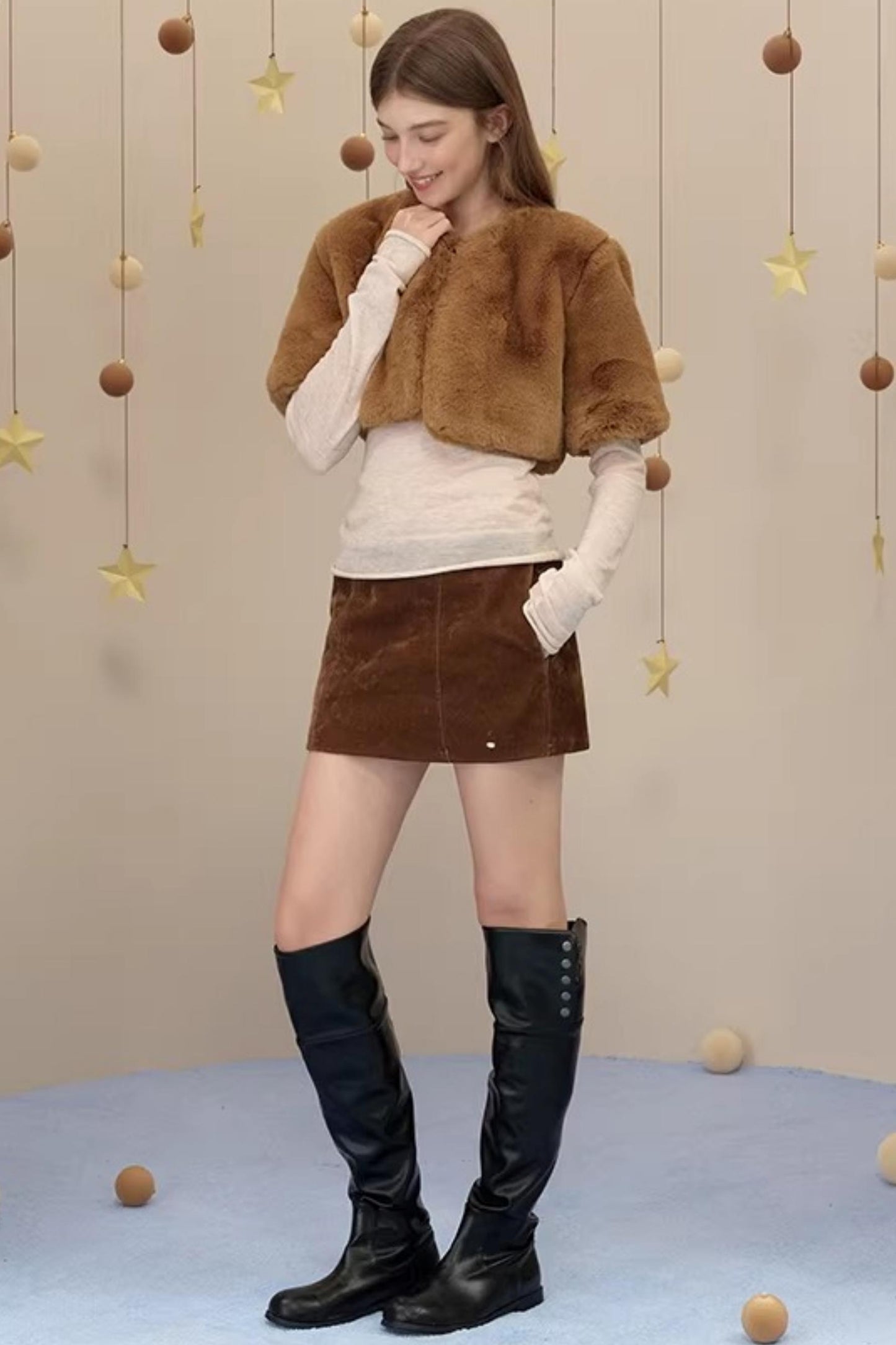 어반 레트로 A라인 스커트