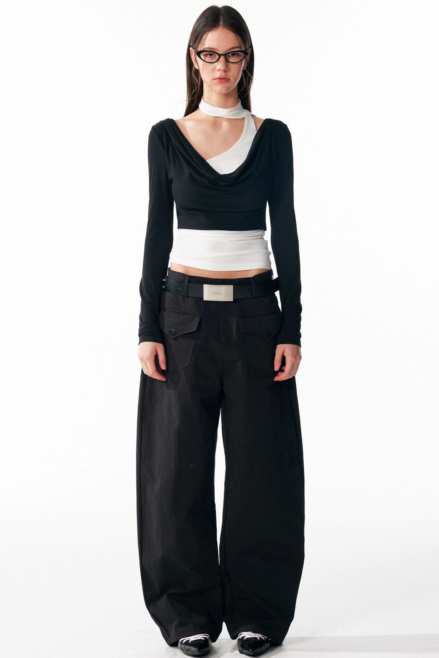 Contrast Patchwork Long Sleeve Top