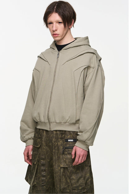 Layered Hoodie Jacket