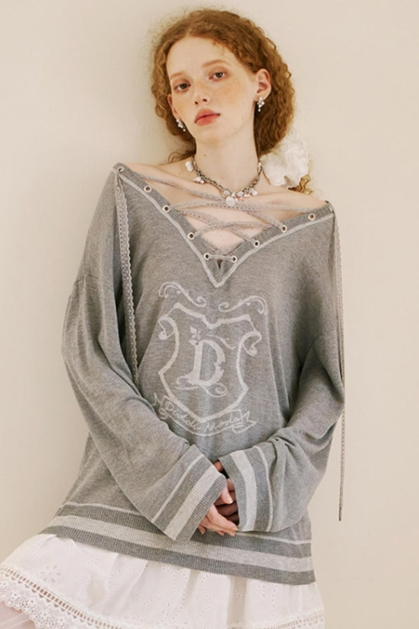 Charming V-Neck Knit Top