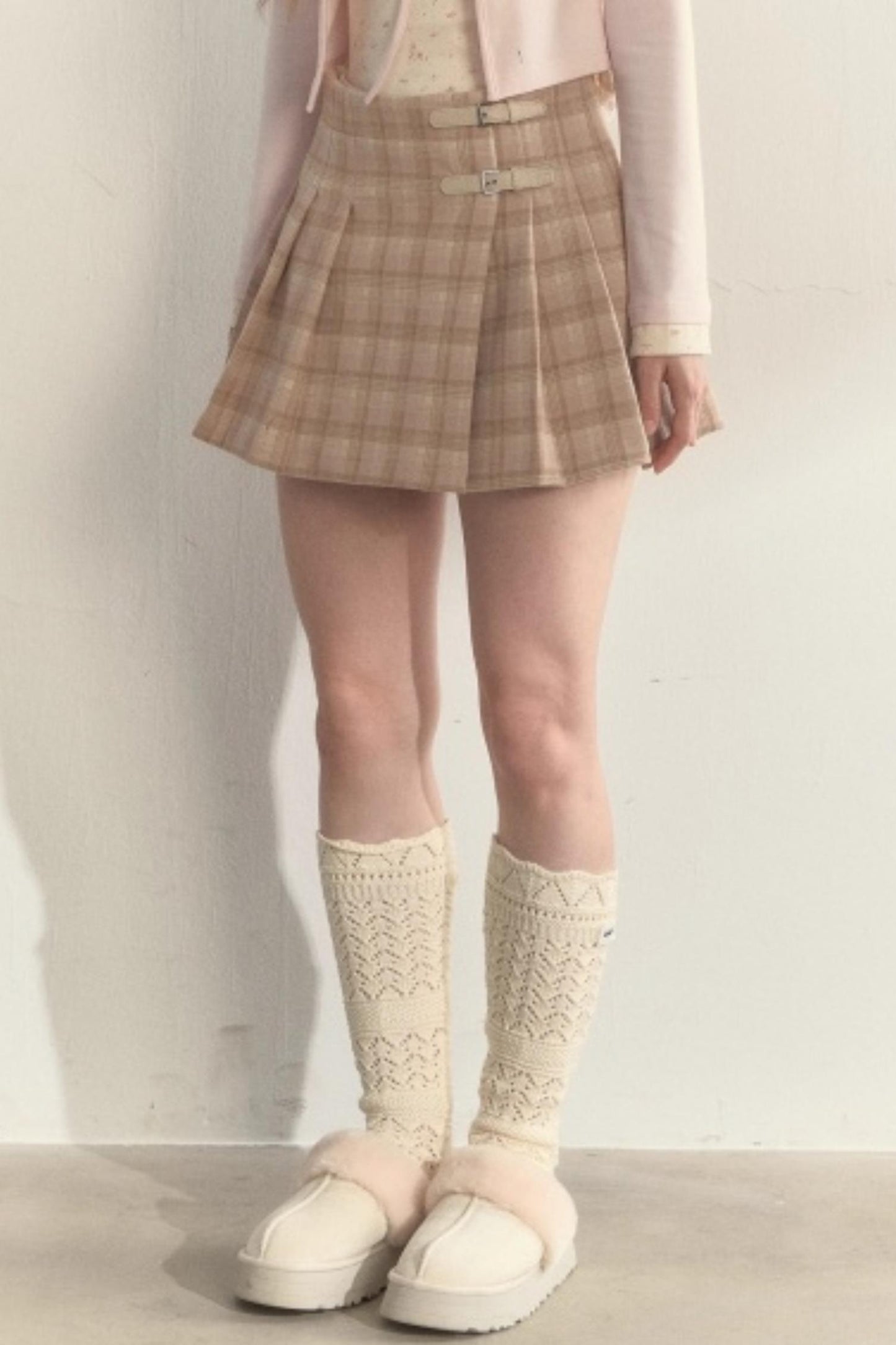 Retro Plaid Pleated Skirt