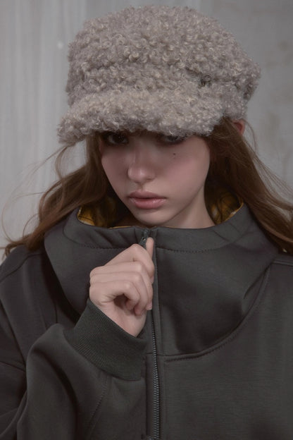 Sweet Lazy Plaid Sweatshirt Jacket