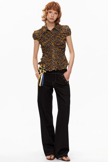 Black Studded Punk Pants