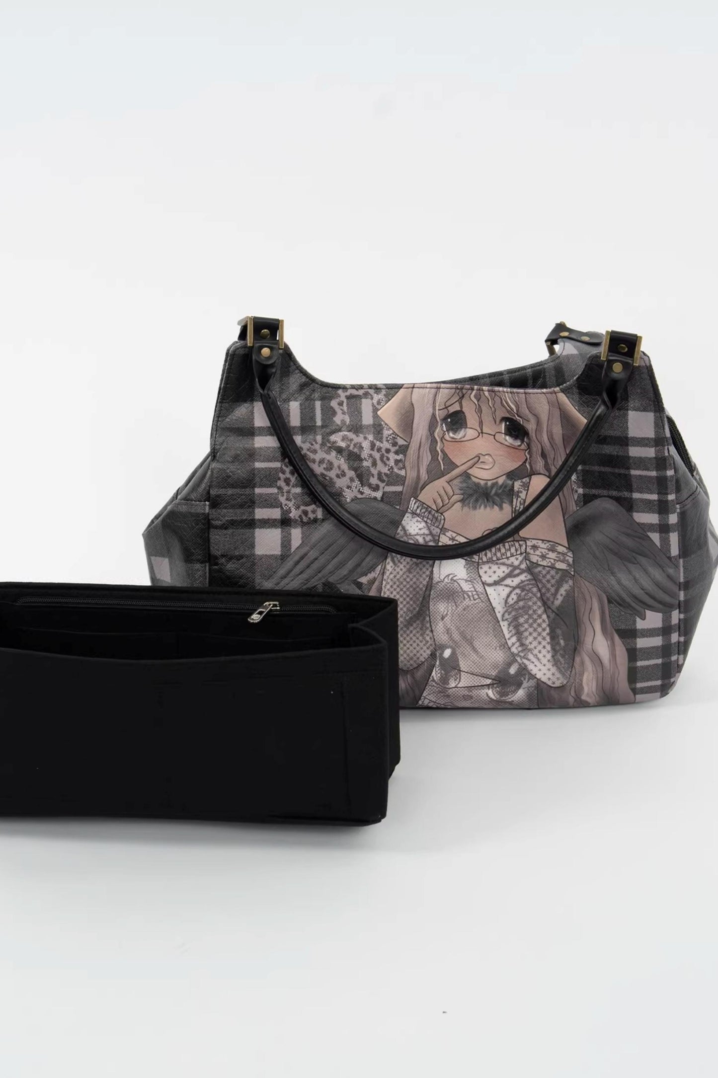 Lightweight Plaid Printed Bag