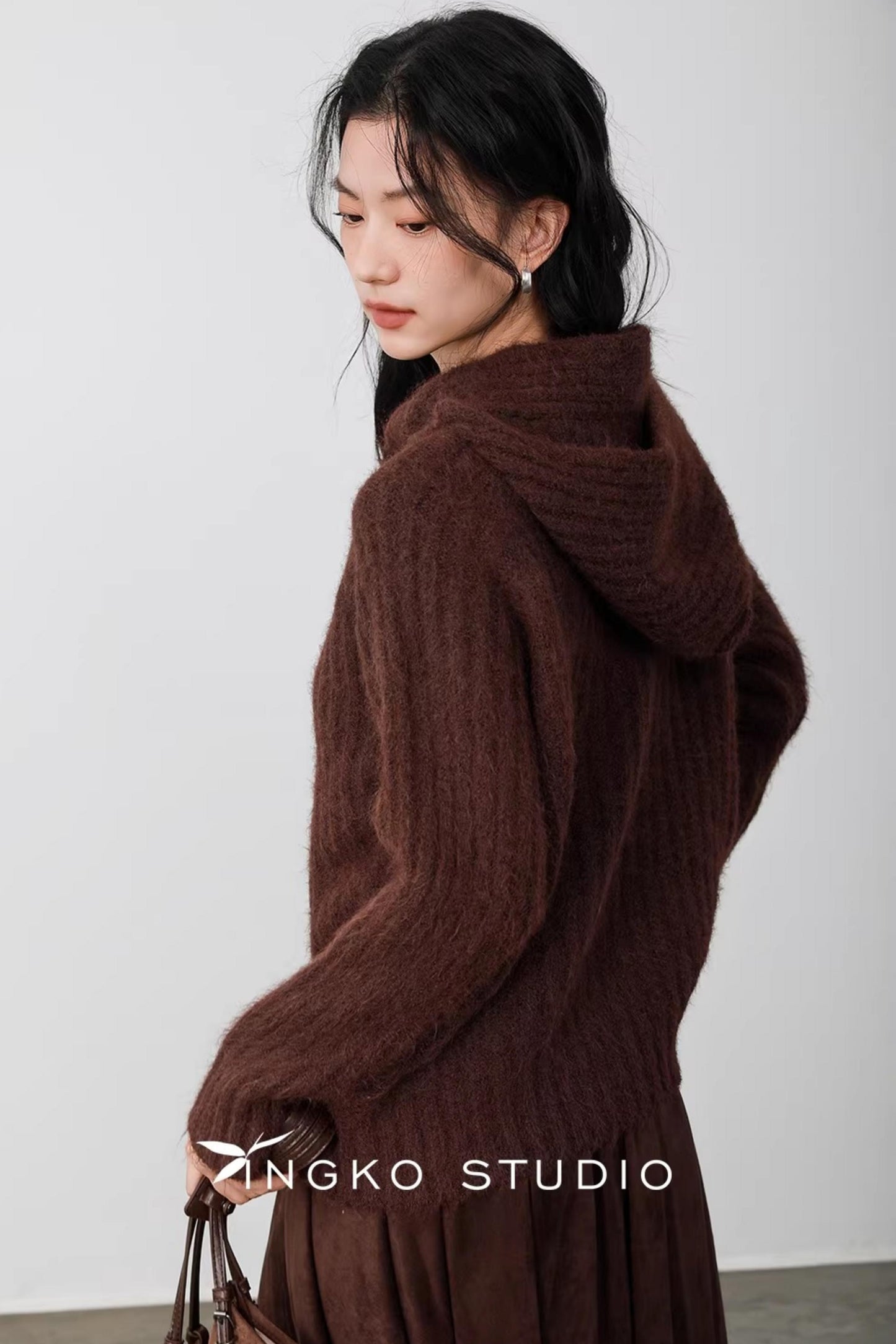 Hollow Cocoa Hood Sweater