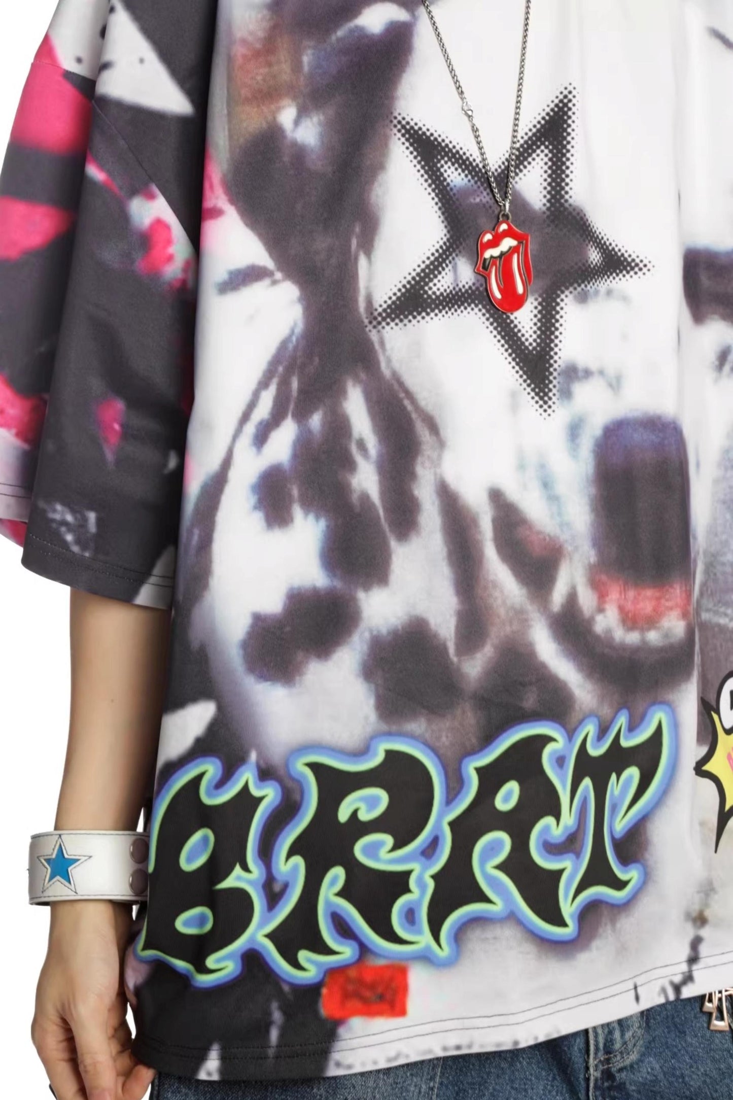 Graffiti Print Oversized T-Shirt