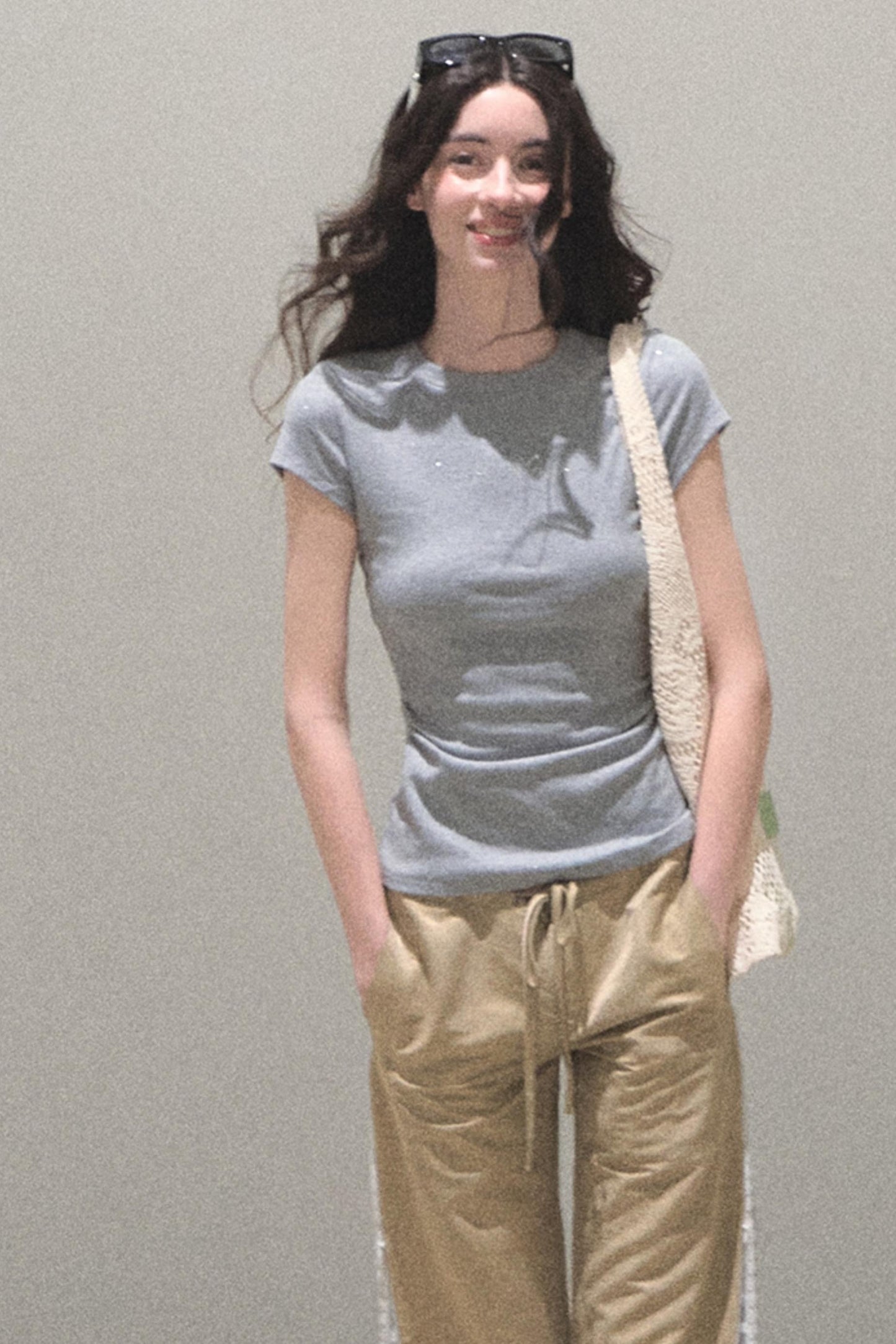 Copper Tencel Wide-Leg Pants