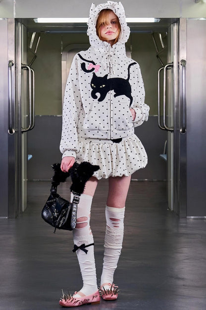 Cattail Embroidered Pumpkin Skirt