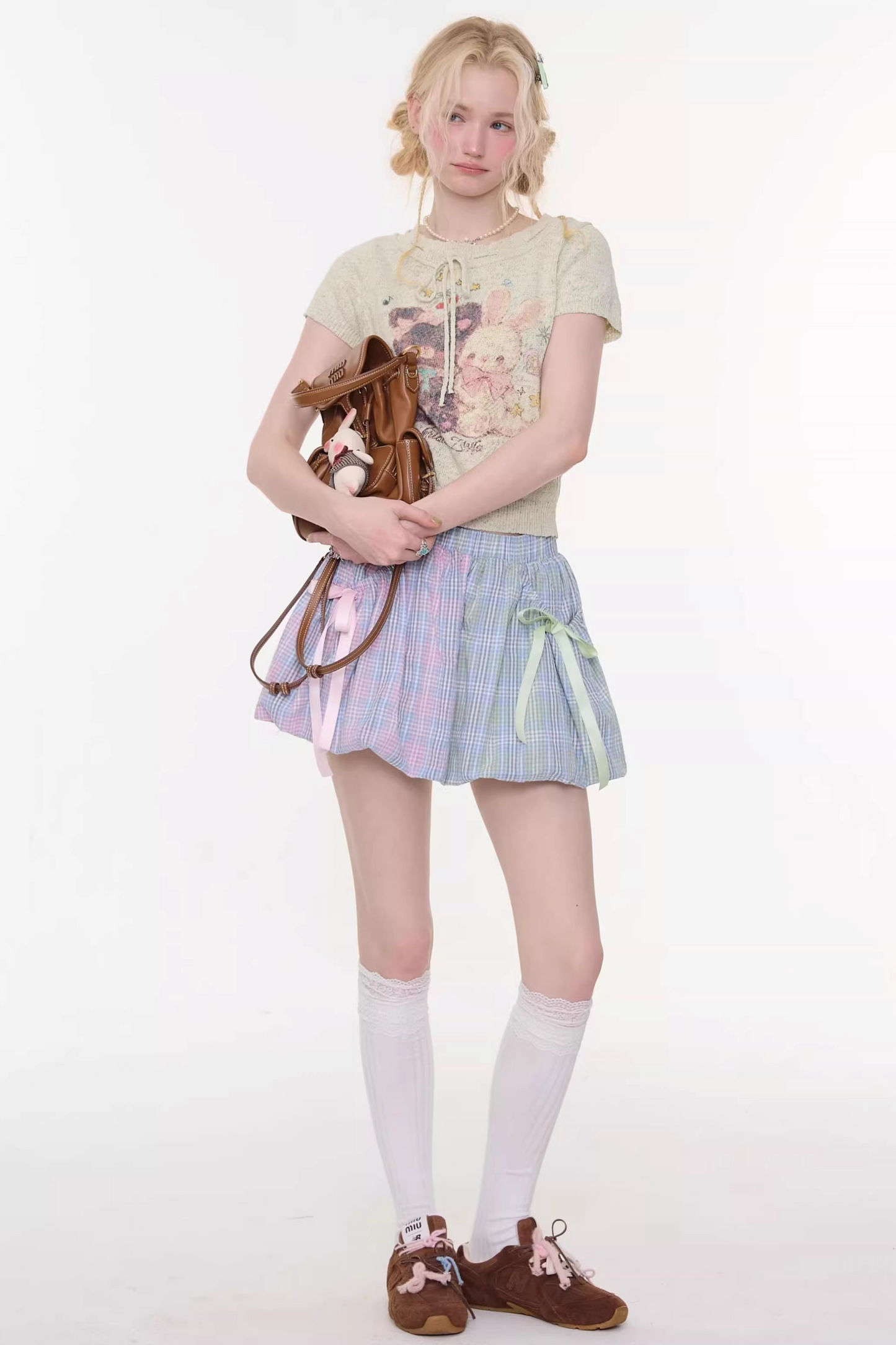 Rainbow Candy Plaid Skirt