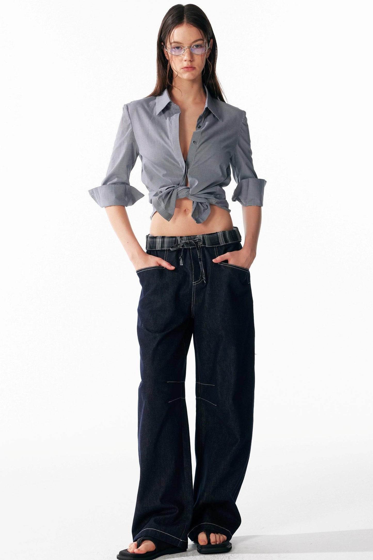 Versatile Cropped Shoulder Shirt