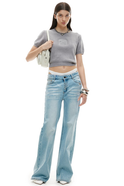 Embossed Pony Knit Tee