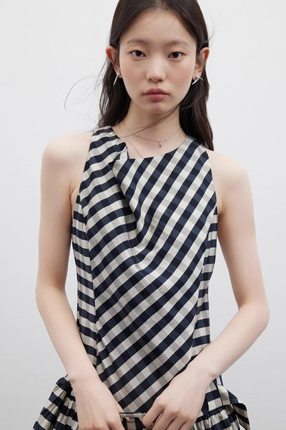 Vintage Check Acetate Dress