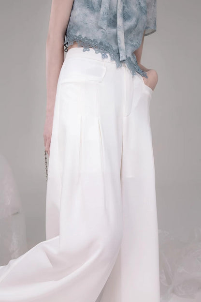 Chic Draped Wide-Leg Pants