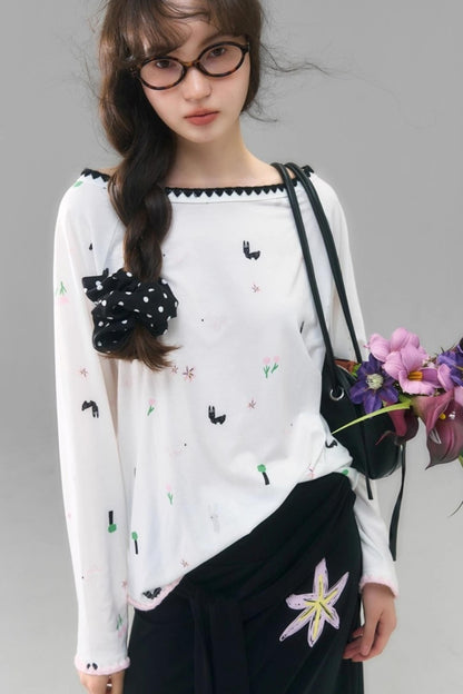 Wilderness Rabbit Crew Neck Top Set-Up