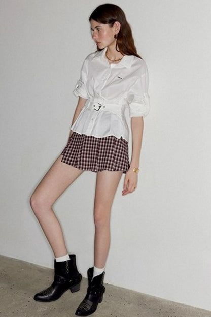 Double Lapel Long Sleeve Shirt