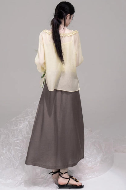 Summer Floral A-Line Skirt