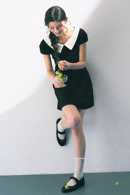 Vintage Doll Collar Midi Dress