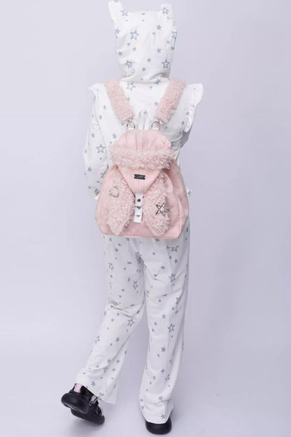 Cute Furry Rabbit Ear Backpack