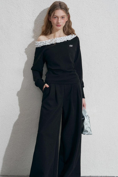 Empire Lace Top Two-Piece Set-Up